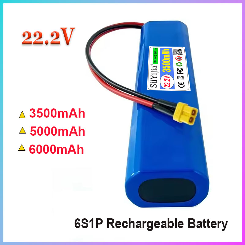 6S Lipo Battery 22.2V 5000Mah - Batería Recargable de Alta Capacidad 6S1P