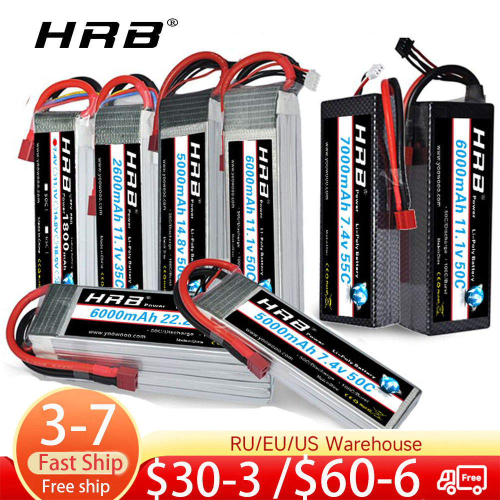 Batería Lipo HRB 2S 3S 4S 6S 1 - 6S Lipo Battery 22.2V 5000Mah reseña y precio