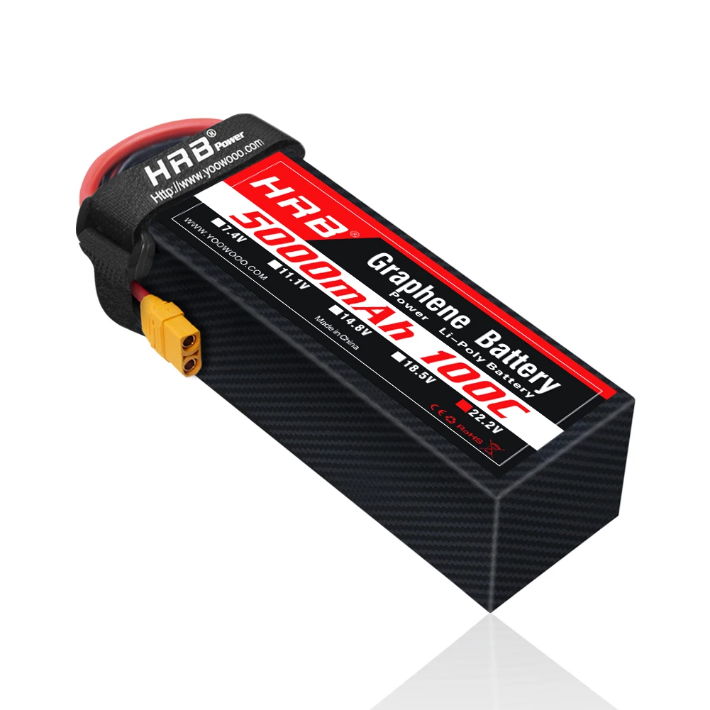 1 batería de grafeno HRB 22,2  - 6S Lipo Battery 22.2V 5000Mah reseña y precio